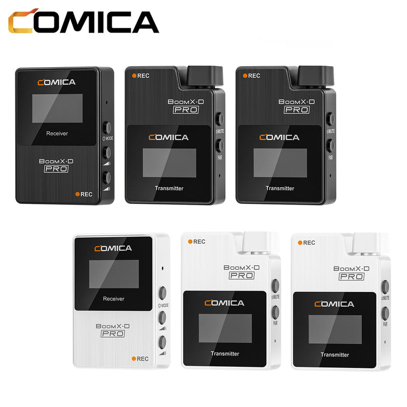 COMICA BoomX-D PRO D2 ワイヤレスカメラマイク ビデオマイク ワイヤレスラベリアマイク 2.4G無線 2台送信機 1台受信機セット 国内正規品